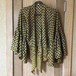 Tie front scarf wrap